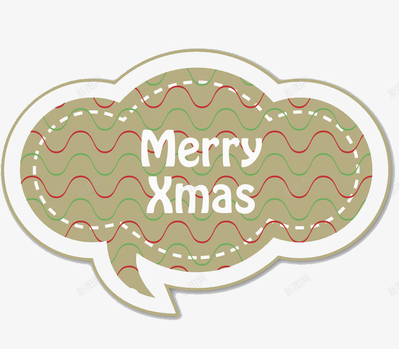 卡通创意圣诞对话框图png免抠素材_88icon https://88icon.com 促销标签 创意的 圣诞标签 圣诞装饰 对话框 灰色的 英文字