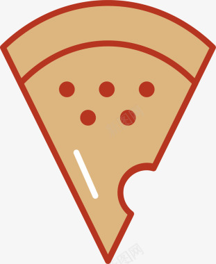 蓝莓披萨免抠素材扁平化可爱卡通披萨图标矢量图图标