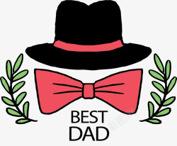 最佳爸爸礼帽领结最佳爸爸高清图片