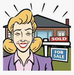 销售人员卖掉房子素材