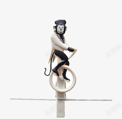 动物表演png免抠素材_88icon https://88icon.com 猴子 猴子骑单车 线杆
