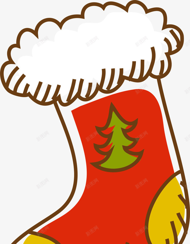 红色卡通圣诞袜png免抠素材_88icon https://88icon.com 冬日袜子 圣诞快乐 圣诞节 红色袜子 节日袜子 装饰图案