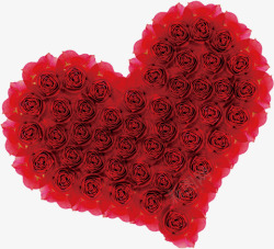 爱心红色玫瑰花朵素材