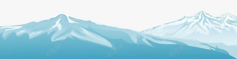 装饰雪山png免抠素材_88icon https://88icon.com 卡通手绘 山峰 装饰图案 装饰山峰 雪山 风景