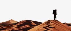 沙漠探险人物沙丘素材