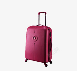 粉色法国Delsey品牌行李箱素材