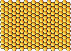 背景装饰图案蜜蜂形状黄色背景矢量图素材