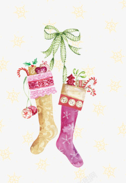 圣诞礼物袜子礼物装饰背景素材