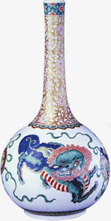 中国风彩色瓷器摆件素材