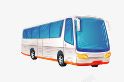 白色bus英国bus长途客车白色高清图片