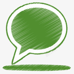 单个对话框绿色拉丝图标图标