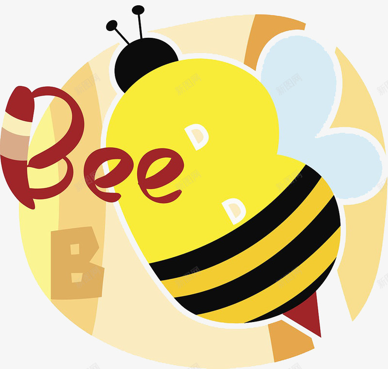 蜜蜂png免抠素材_88icon https://88icon.com 学习卡 学评语 小动物矢量 幼儿学习 看图识字 英文