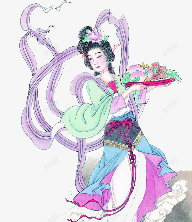 拿着水蜜桃的贵妃png免抠素材_88icon https://88icon.com 优雅 卡通 古代 古代贵妃 尊贵 手绘 气质 美丽 贵妃