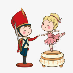 卡通可爱插画王子公主童话矢量图素材