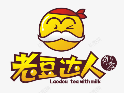 可爱卡通小动物奶茶logo图标图标