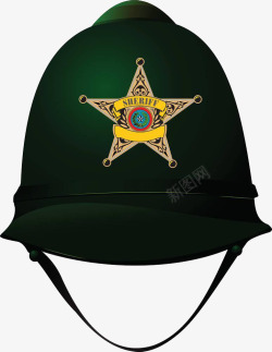 绿色的警察帽素材