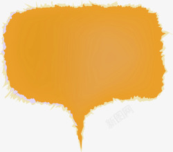 黄色简约对话框边框纹理素材