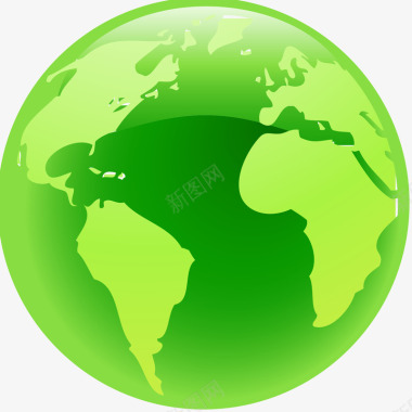 现代创意绿色地球创意图图标图标
