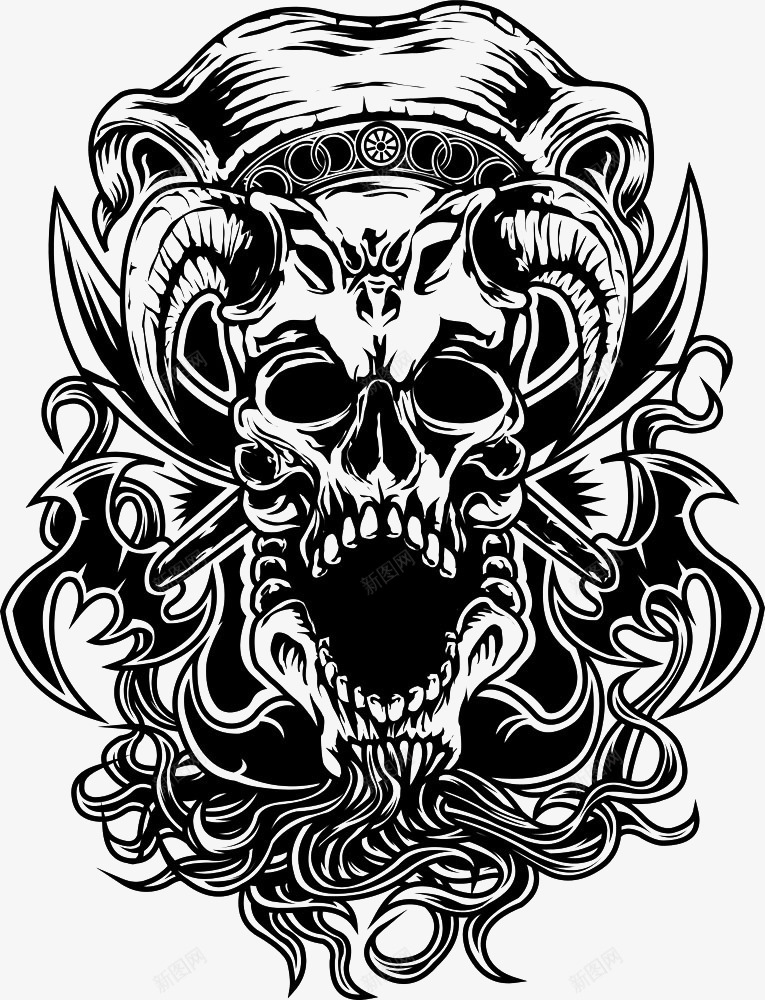 黑白色鬼脸面具png免抠素材_88icon https://88icon.com 恐怖 惊恐 简笔画 面具