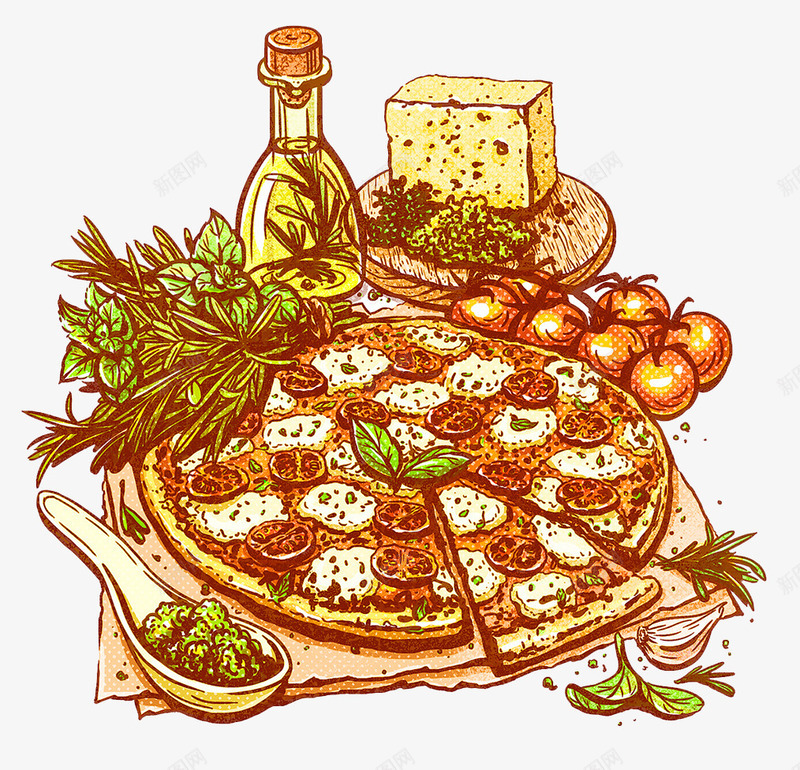 披萨水果蔬菜美食图案png免抠素材_88icon https://88icon.com 披萨 水果 美食图案 蔬菜
