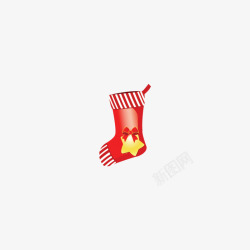 红色节日袜子圣诞素材