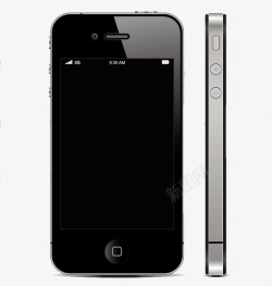 黑色苹果手机素材