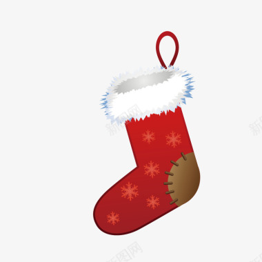 圣诞图标红色圣诞袜子图标矢量图图标