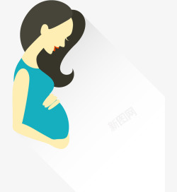 扁平化母亲节卡通图案矢量图素材
