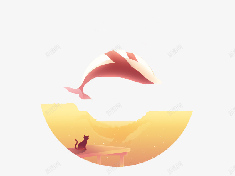 沙漠里的鲸鱼png免抠素材_88icon https://88icon.com 卡通 卡通插画 手绘 沙漠 鲸鱼