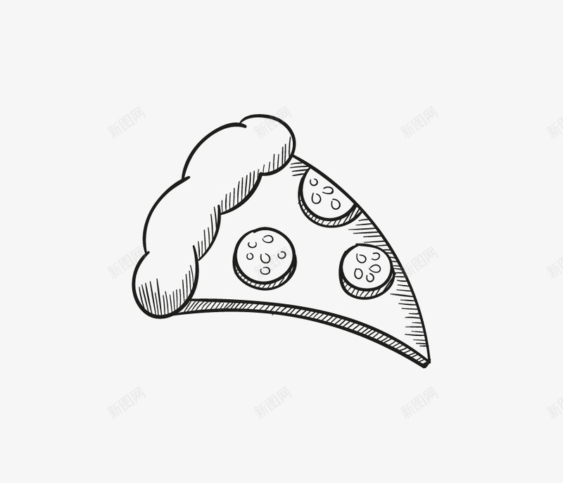 手绘披萨png免抠素材_88icon https://88icon.com 手绘 披萨 食物