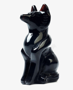 雕刻的黑曜石雕刻黑曜石狐狸高清图片