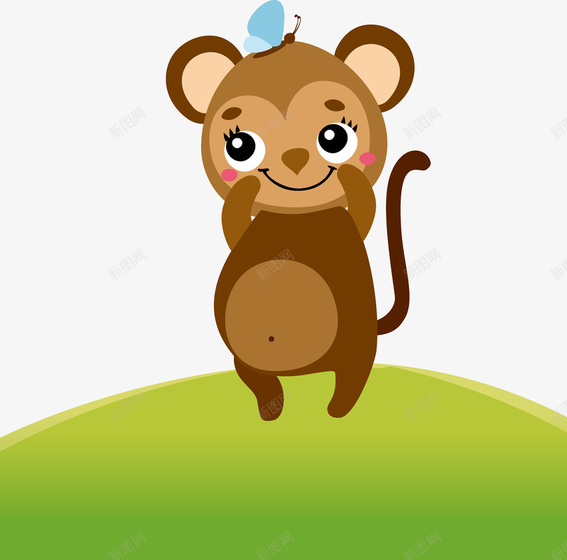 可爱的动物园小猴子png免抠素材_88icon https://88icon.com 儿童画 动物 动物园 动画小动物 卡通小猴子 可爱的小猴子 手绘小猴子 插画 水彩 贴画小动物