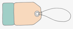 手绘卡通吊牌素材