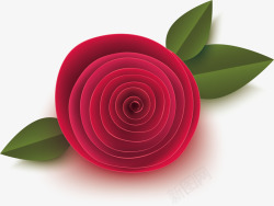 微立体红色玫瑰花素材
