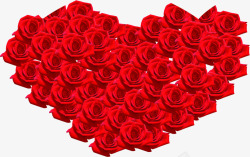 红色手绘玫瑰鲜花素材