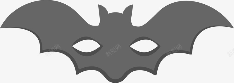 灰色蝙蝠面具png免抠素材_88icon https://88icon.com 万圣节 免抠PNG 恐怖 灰色 舞会 蝙蝠 装饰图案 面具