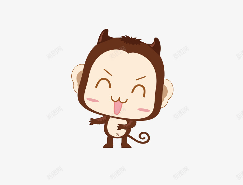 可爱小猴子png免抠素材_88icon https://88icon.com 动物 可爱 小猴子