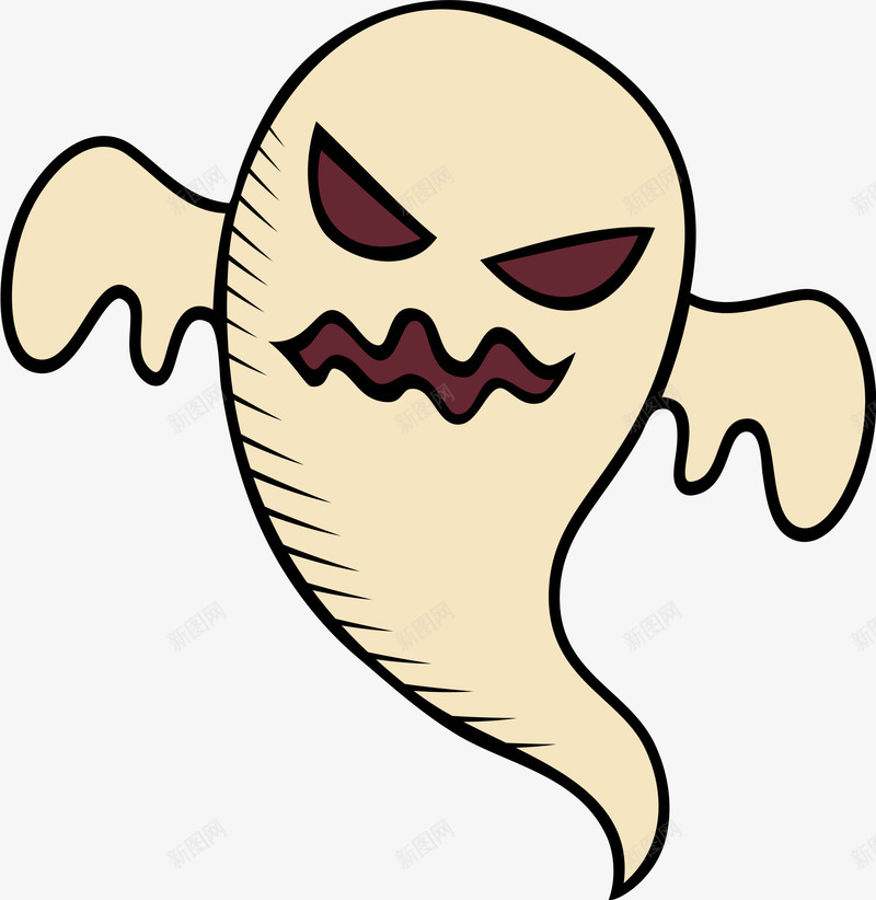 黄色卡通幽灵png免抠素材_88icon https://88icon.com 万圣节 妖魔鬼怪 幽灵简笔画 惊悚恐怖 鬼节 鬼魂 黄色幽灵