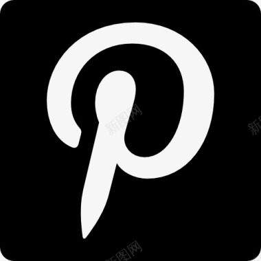 社会网络Pinterest的社会标志图标图标