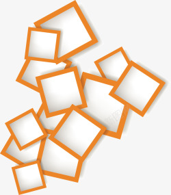 橙色装饰边框素材
