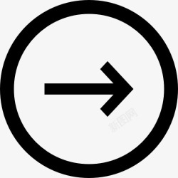 圆形箭头灯指标右箭头的圆形按钮图标高清图片