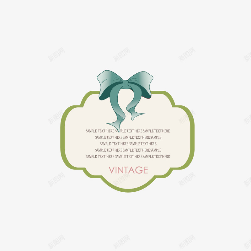 手绘带蝴蝶结标签吊牌png免抠素材_88icon https://88icon.com 促销标签 吊牌 方本框 标签 标题框 装饰边框