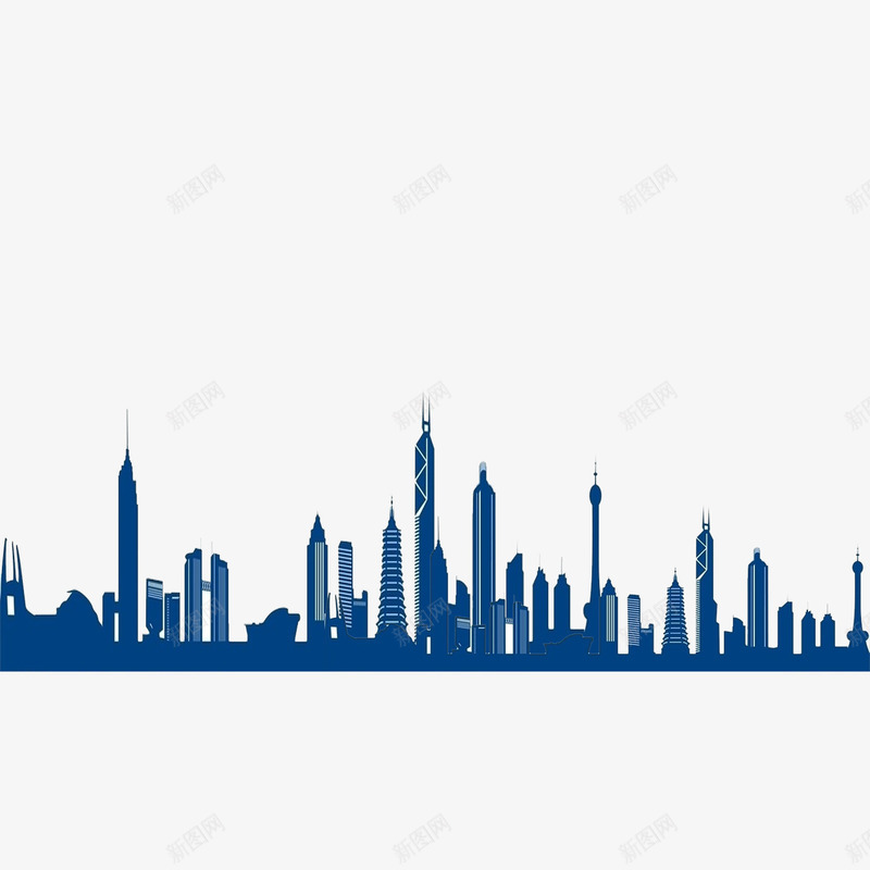 城市高楼建筑剪影png免抠素材_88icon https://88icon.com 剪影 城市高楼 建筑