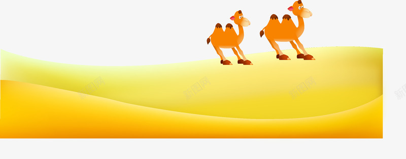 沙漠骆驼矢量图ai免抠素材_88icon https://88icon.com 动物 沙漠 骆驼 黄色 矢量图
