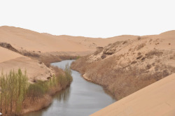 旅游景区库布齐沙漠素材