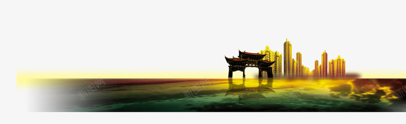 城市高楼背景png免抠素材_88icon https://88icon.com 古典 城市 建筑 牌坊