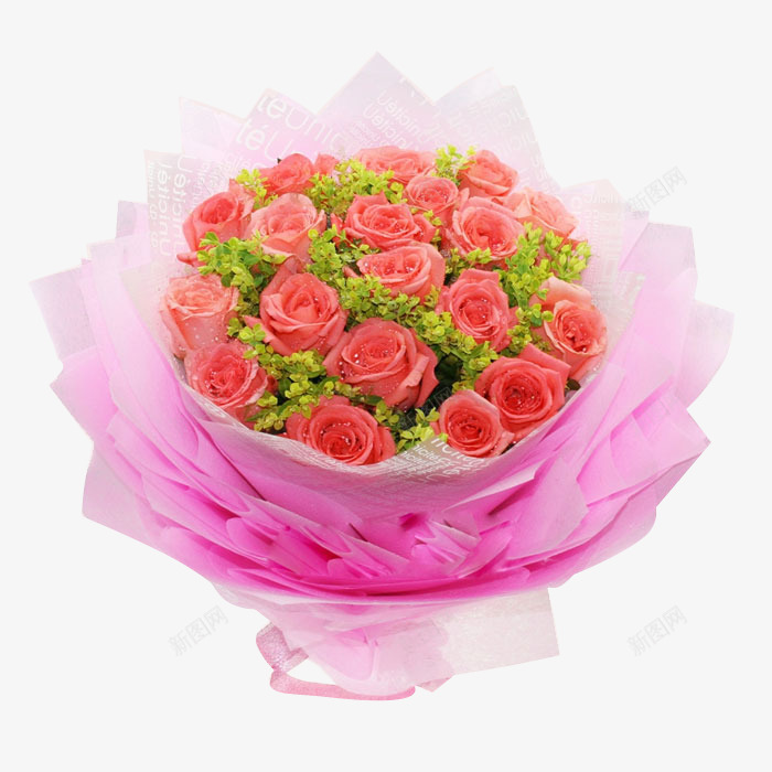 粉玫瑰花束png免抠素材_88icon https://88icon.com 俯视 粉玫瑰 粉红包装