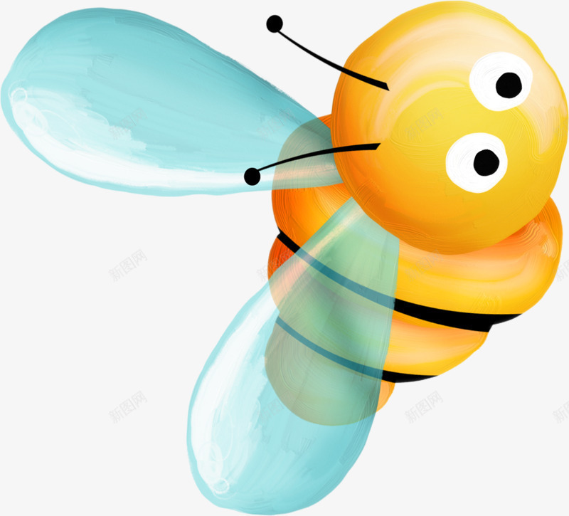 手绘小蜜蜂png免抠素材_88icon https://88icon.com 儿童 勤劳的小蜜蜂 卡通 小精灵 童话 蜜蜂 黄色
