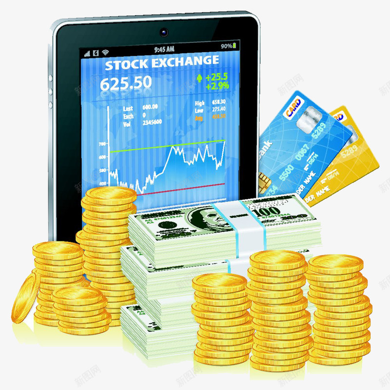 金币美元与ipadpng免抠素材_88icon https://88icon.com ipad 平板电脑 美元 金币美元与ipad模板下载 金融货币