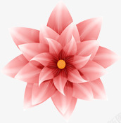 粉色手绘精美花朵风光素材